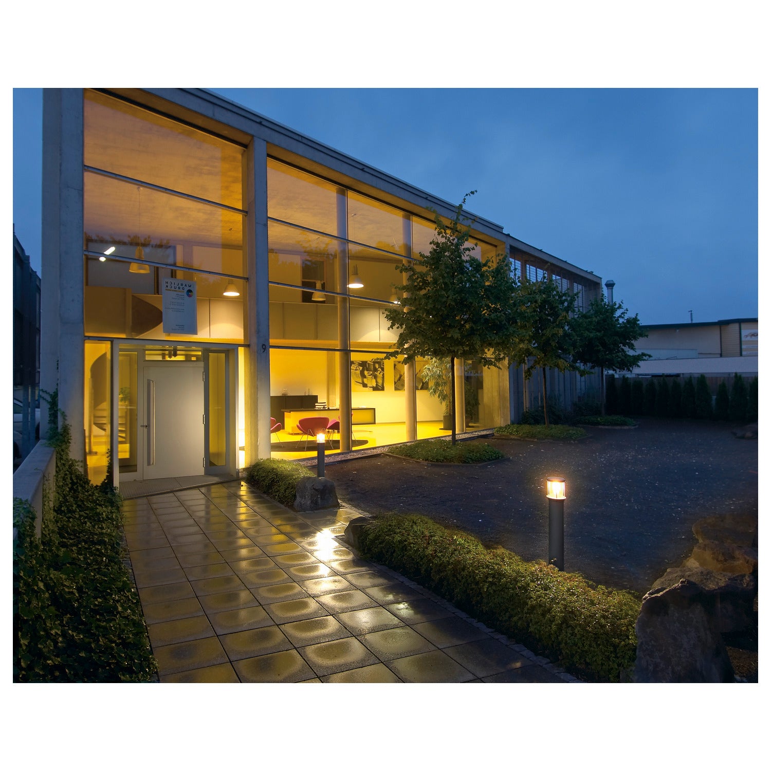 OTOS GLAS, luminária de apoio para exteriores, TC-TSE, IP43, antracite, máx. 15 W