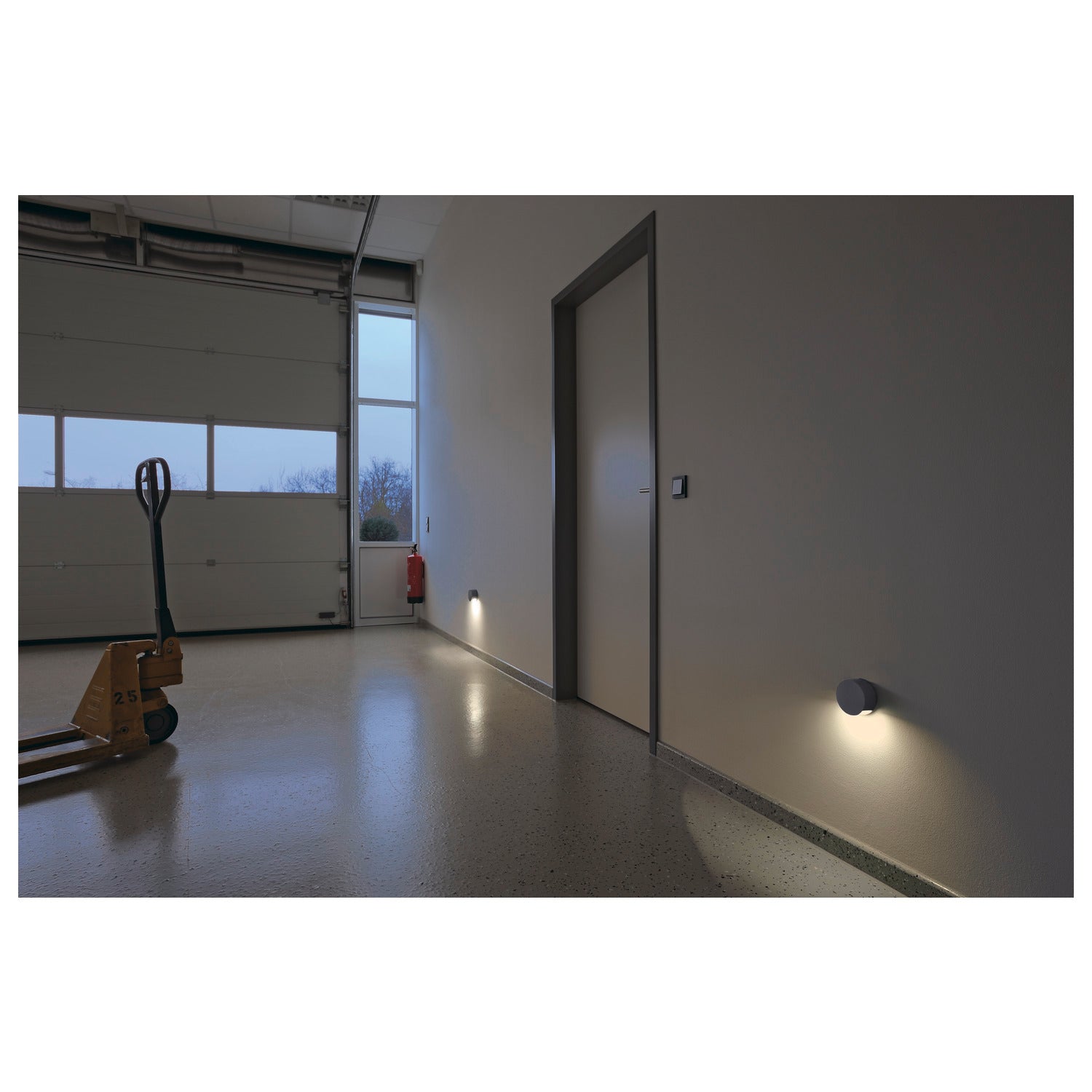 PEMA, luminária de parede, LED, 3000 K, IP55, cinzento prateado, 4 W