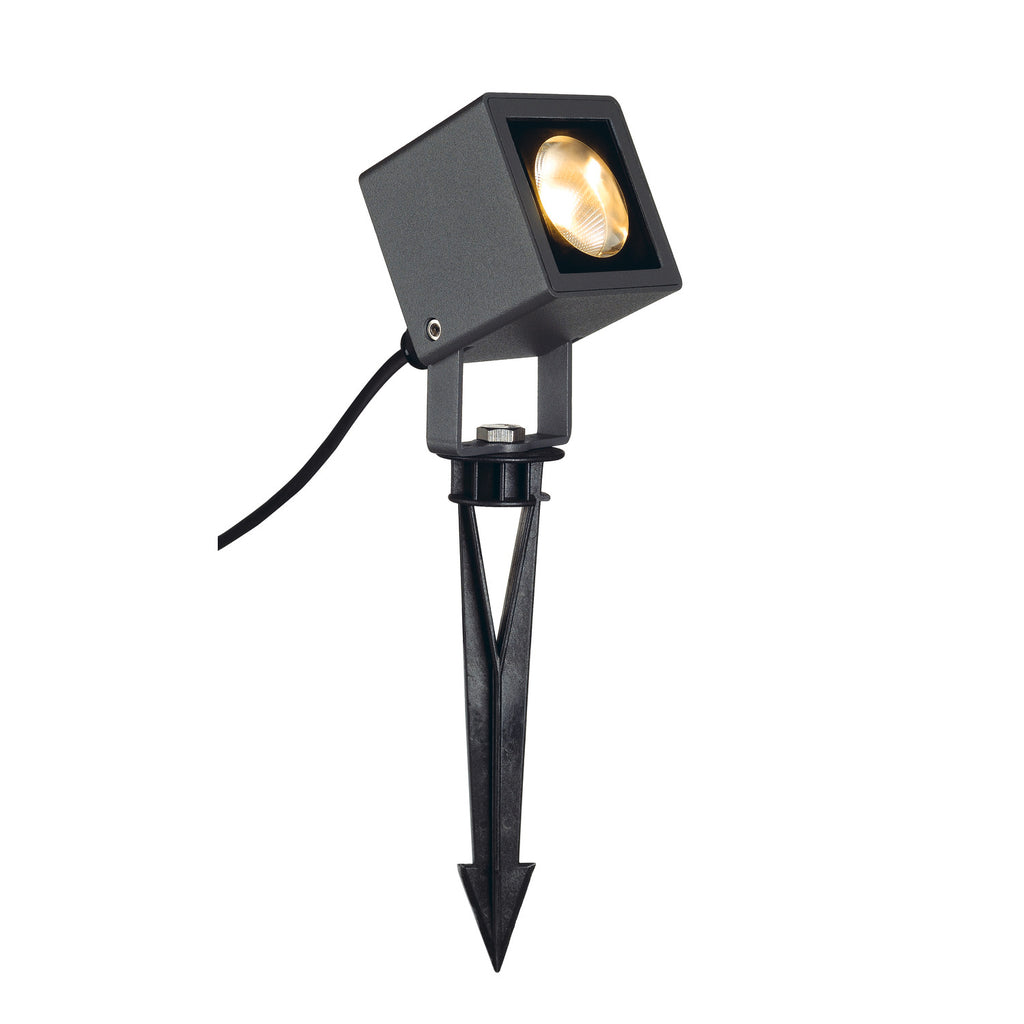 NAUTILUS, luminária de estaca para exteriores, LED, 3000 K, IP65, angular, antracite, 9 W