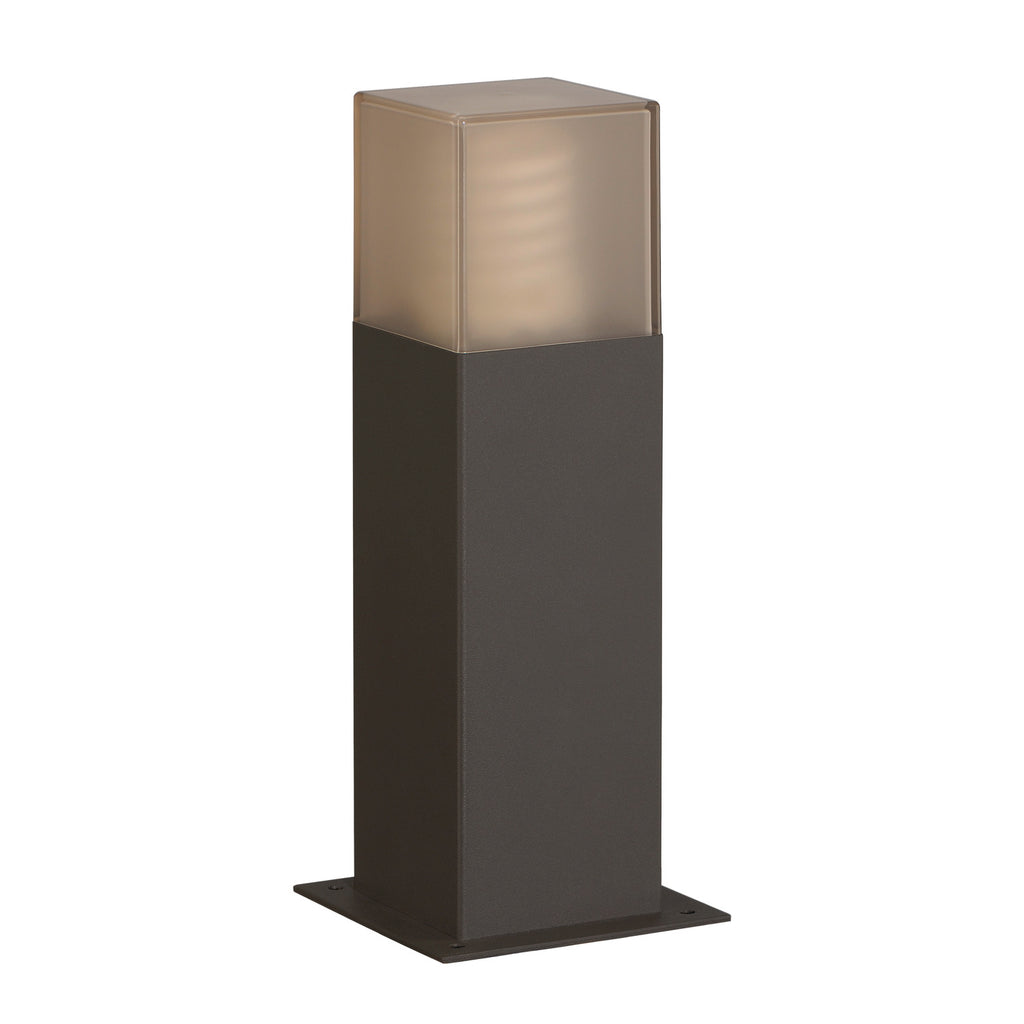 GRAFIT 30, luminária de apoio para exteriores, TC-DSE, IP44, antracite, lâmpada economizadora de energia, C/L/A 12/12/30 cm, máx. 11 W