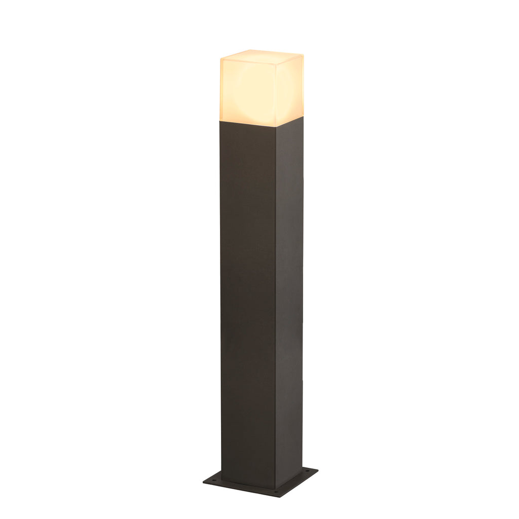 GRAFIT 60, luminária de apoio para exteriores, TC-DSE, IP44, antracite, lâmpada economizadora de energia, C/L/A 12/12/60 cm, máx. 11 W