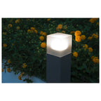GRAFIT 60, luminária de apoio para exteriores, TC-DSE, IP44, antracite, lâmpada economizadora de energia, C/L/A 12/12/60 cm, máx. 11 W