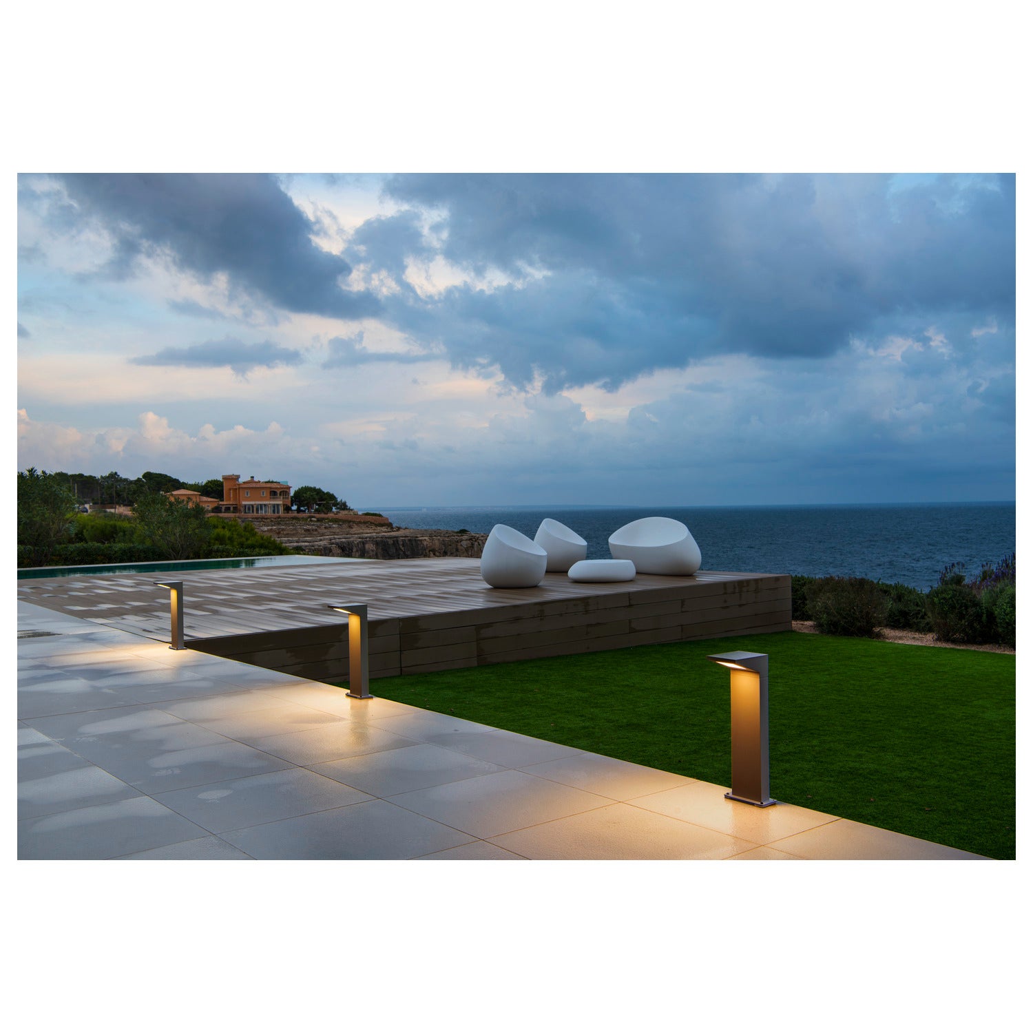 IPERI 50, luminária de apoio para exteriores, LED, 4000 K, IP44, antracite, 48 LED, C/L/A 17,4/12,7/50,2 cm