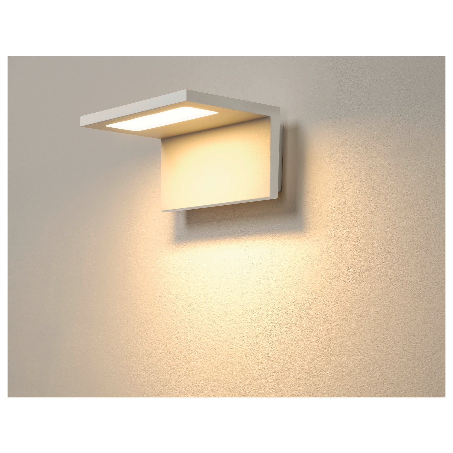 ANGOLUX WALL, luminária de parede para exteriores, LED, 3000 K, IP44, branco, 36 LED SMD, máx. 7,51 W