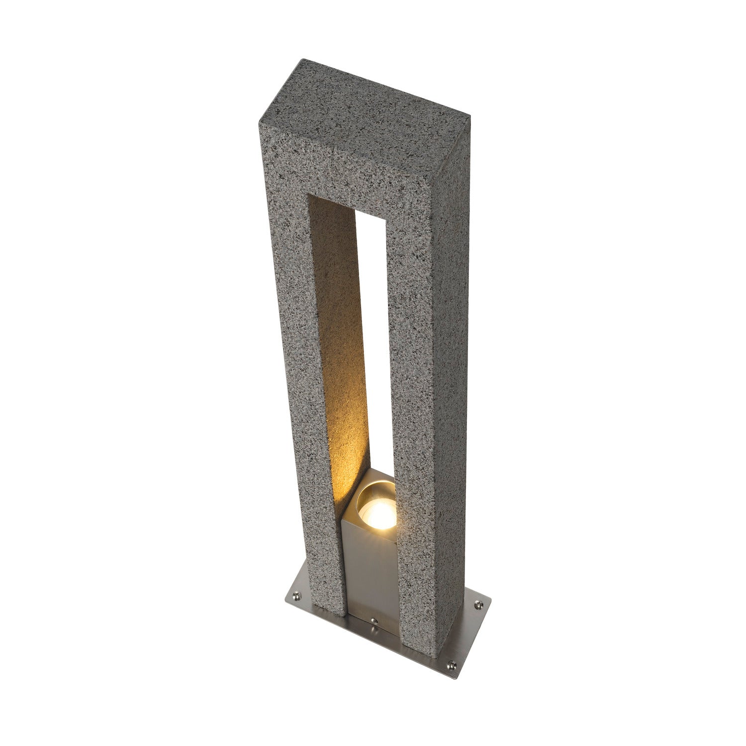 ARROCK ARC, luminária de apoio para exteriores, QPAR51, IP44, salt & pepper, granito, máx. 35 W