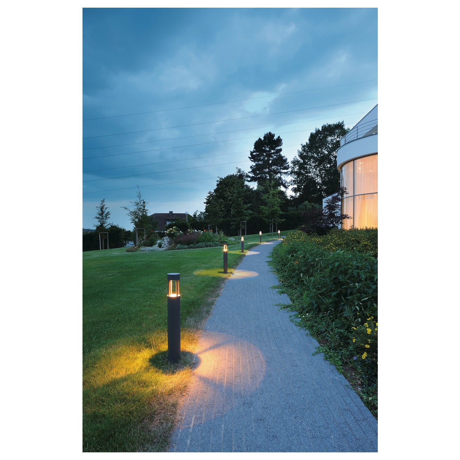 SLOTS 65, luminária de apoio para exteriores, LED, 3000 K, redonda, antracite, Ø/A 9/66,5 cm, 4,5 W
