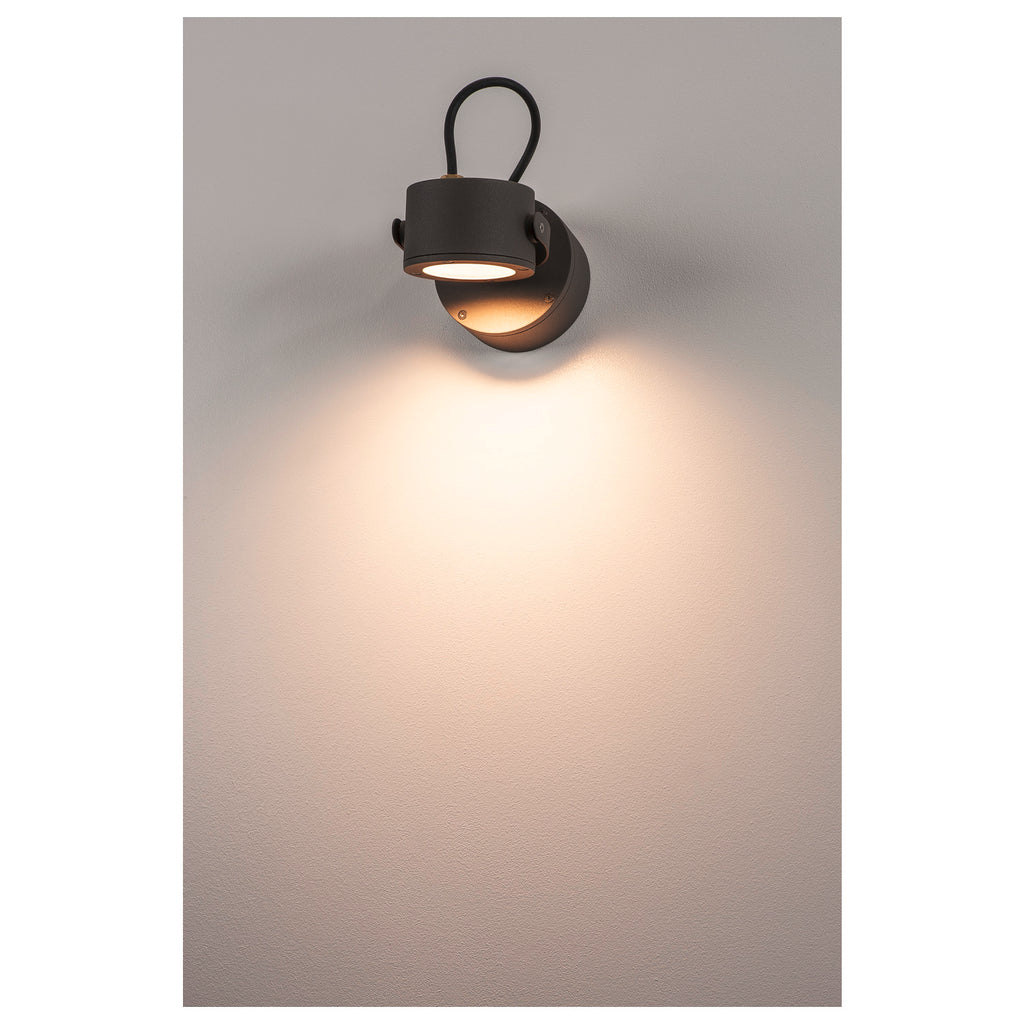 SITRA 360 WL, luminária de parede para exteriores, TCR-TSE, IP44, antracite, máx. 9 W