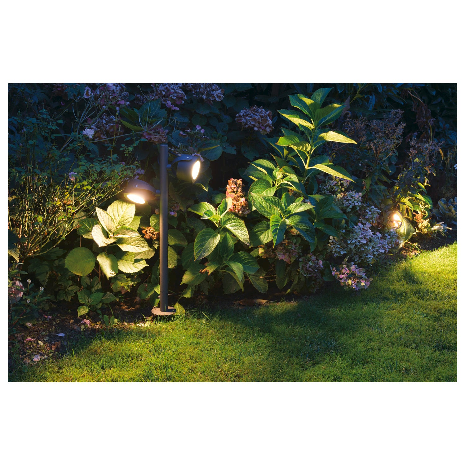 SITRA 360 SL SPIKE, luminária de estaca para exteriores, duas lâmpadas, TCR-TSE, IP44, antracite, máx. 18 W