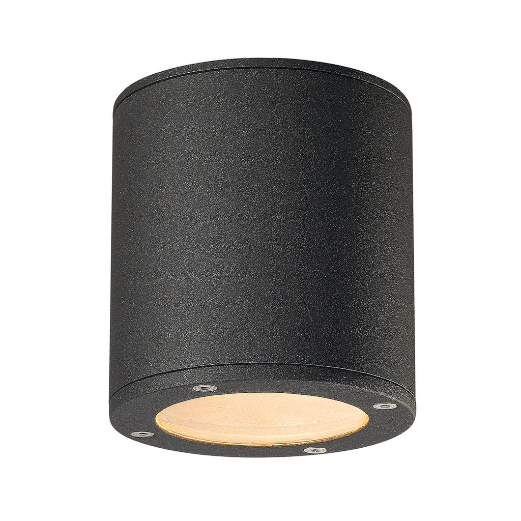 SITRA, luminária de teto para exteriores, TCR-TSE, IP44, redonda, antracite, máx. 9 W