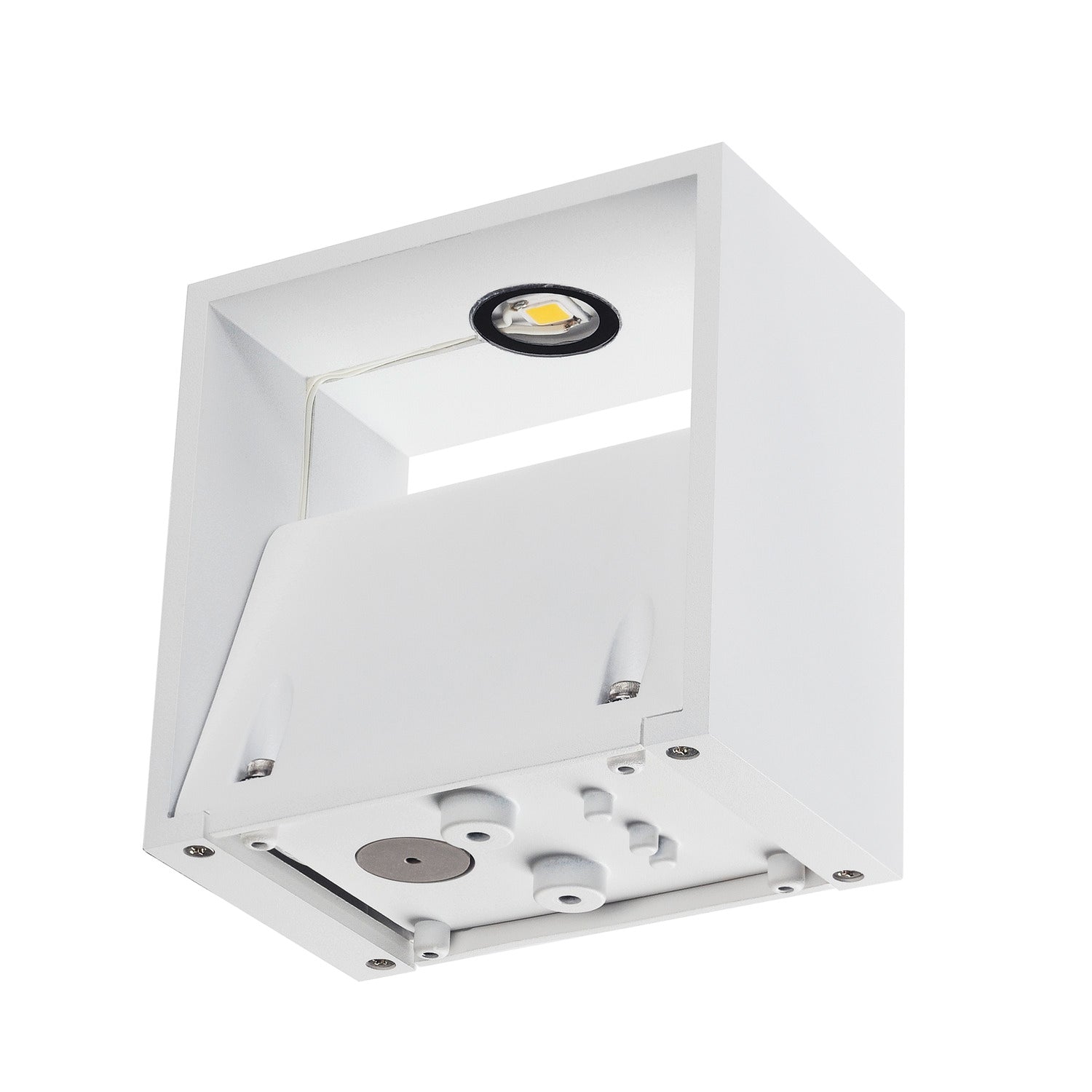 LOGS WALL, luminária de parede para exteriores, LED, 3000 K, IP65, angular, branco, 8 W