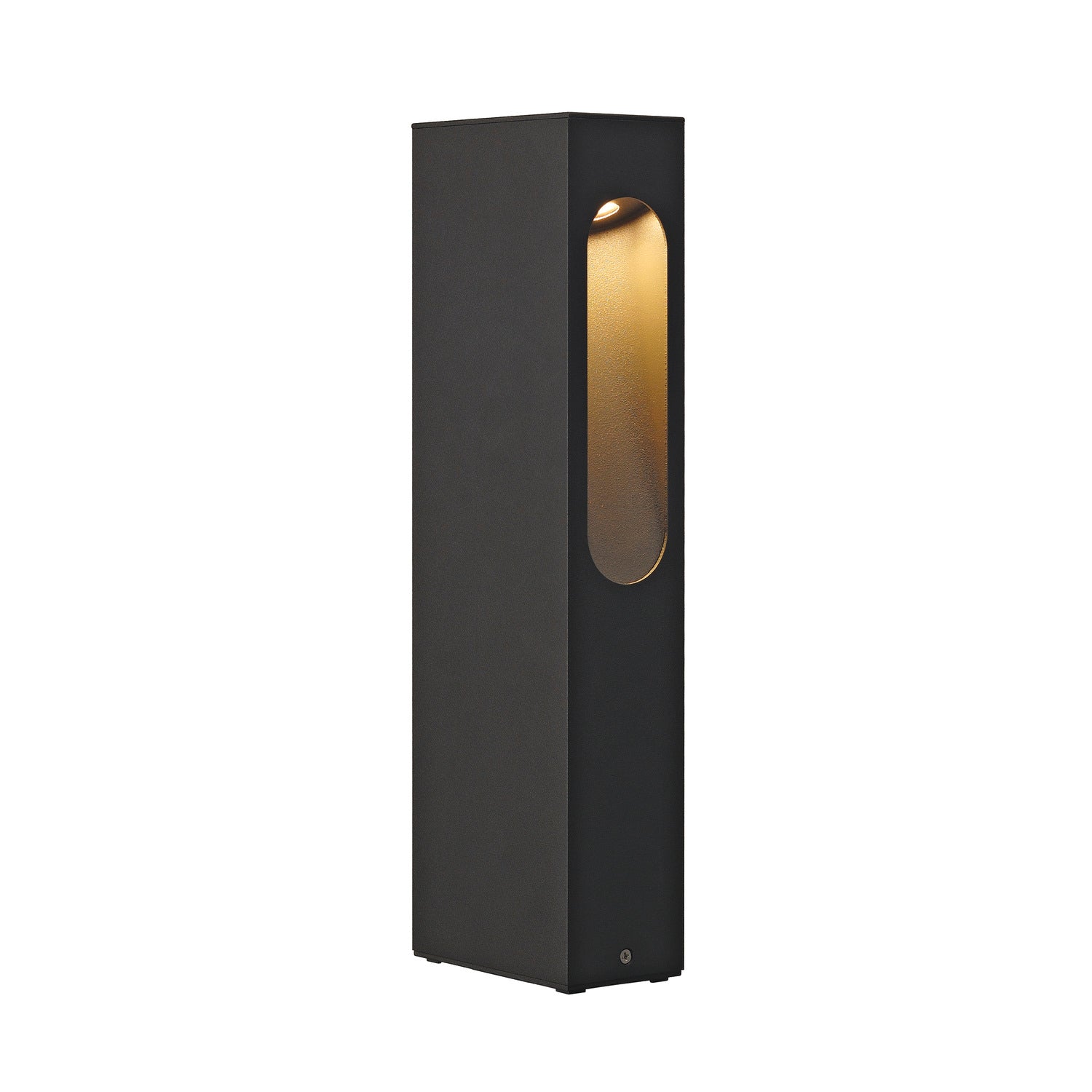 SLOTBOX 40, luminária de apoio para exteriores, LED, 3000 K, IP44, angular, antracite, C/L/A 12/7/40 cm, 4 W