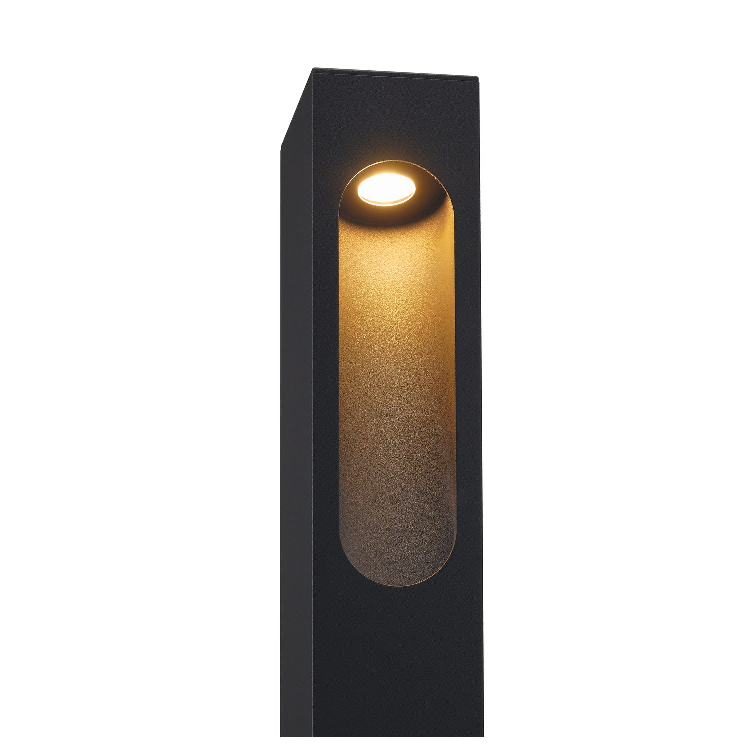 SLOTBOX 40, luminária de apoio para exteriores, LED, 3000 K, IP44, angular, antracite, C/L/A 12/7/40 cm, 4 W