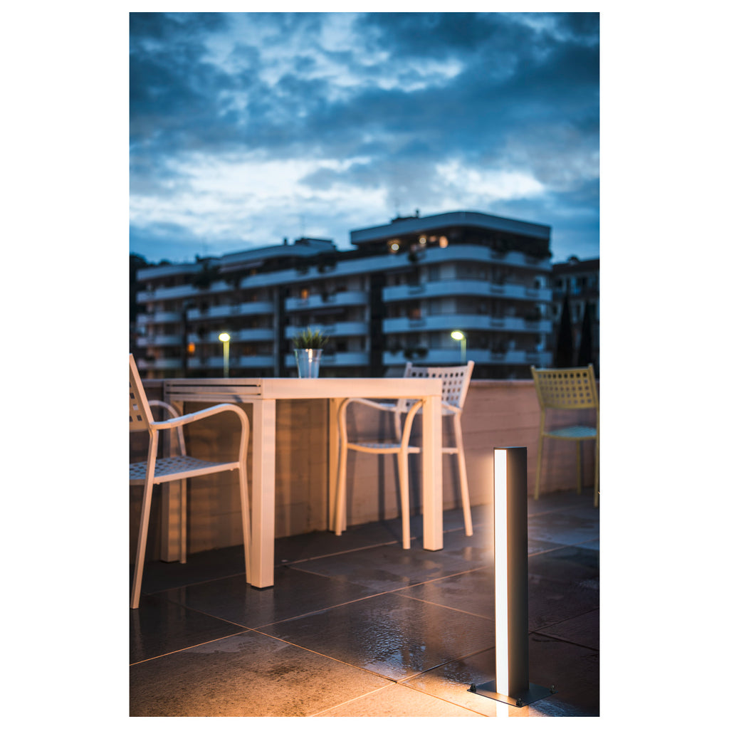 H-POL, luminária de caminho e de apoio, uma lâmpada, LED, 3000 K, antracite, C/L/A 16,5/16,5/66 cm