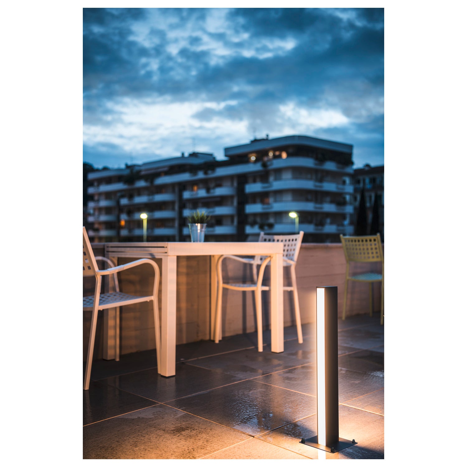 H-POL, luminária de caminho e de teto, duas lâmpadas, LED, 3000 K, antracite, C/L/A 16,5/16,5/66 cm