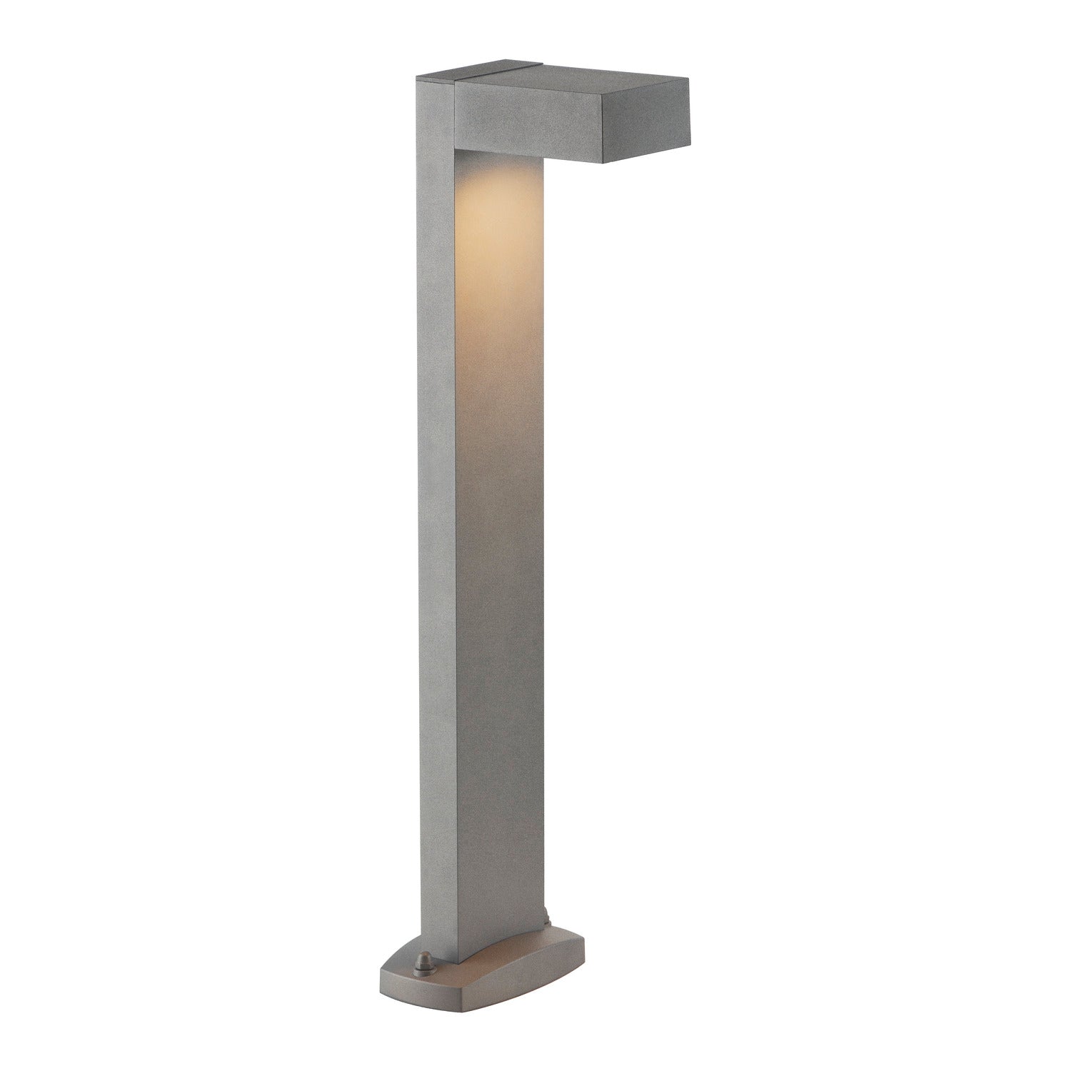 QUADRASYL 75,luminária saliente (balizador) para exterior, lâmpada economizadora de energia GX53, IP44, quadrado, cinzento prateado, C/L/A 19/22,5/75 cm, máx. 11 W
