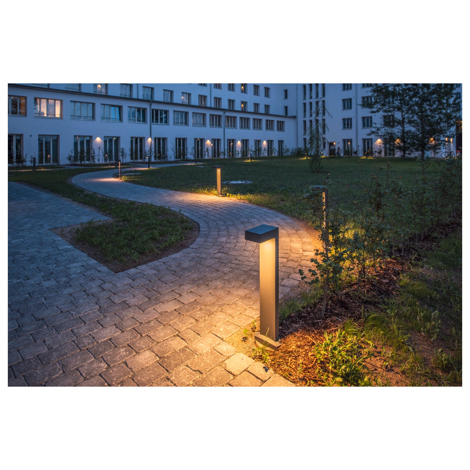 QUADRASYL 75, luminária saliente (balizador) para exterior, lâmpada economizadora de energia GX53, IP44, quadrado, antracite, C/L/A 19/22,5/75 cm, máx. 11 W