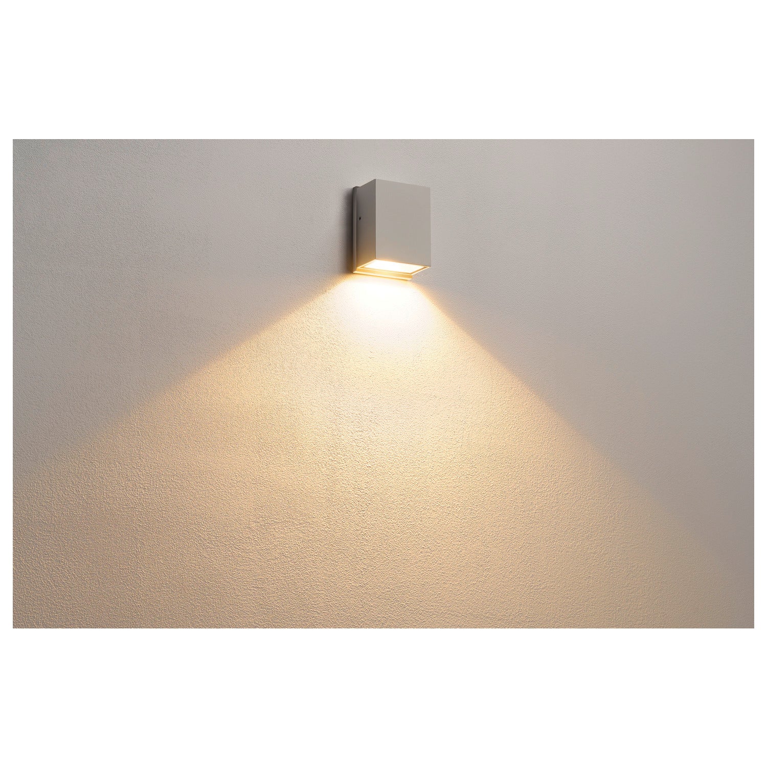 QUAD 1 XL, luminária de parede, LED, 3000 K, IP44, angular, branco, 3,2 W