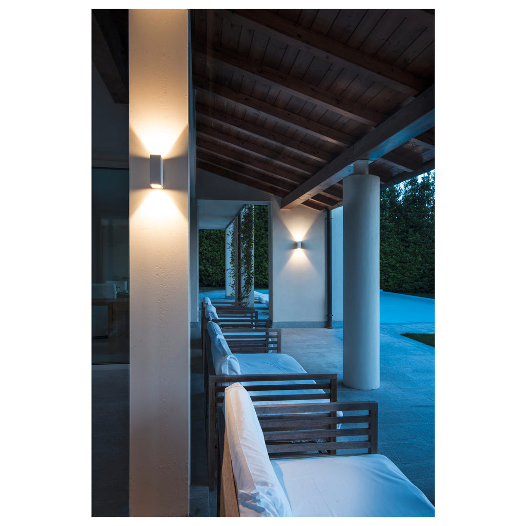 QUAD 2 XL, luminária de parede, LED, 3000 K, IP44, angular, up/down, branco, 3,2 W