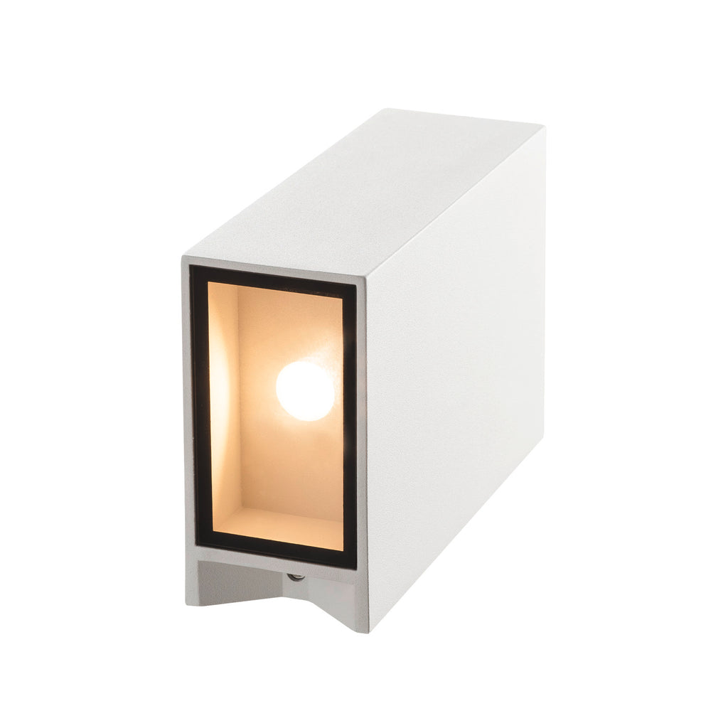 QUAD 2 XL, luminária de parede, LED, 3000 K, IP44, angular, up/down, branco, 3,2 W