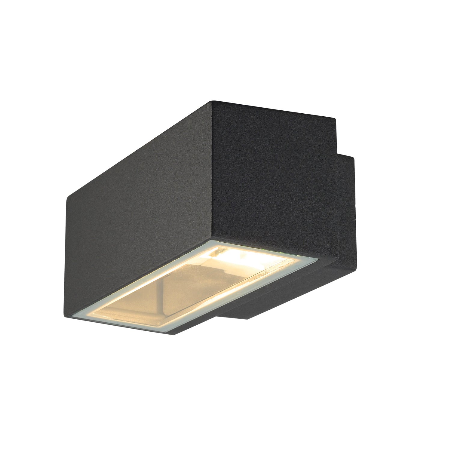 BOX, luminária de parede para exteriores, QT-DE12, IP44, angular, up/down, antracite, máx. 80 W