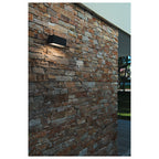 BOX, luminária de parede para exteriores, QT-DE12, IP44, angular, up/down, antracite, máx. 80 W