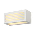 BOX-L, luminária de parede para exteriores, TC-(D,H,T,Q)SE, IP44, angular, branco, máx. 18 W