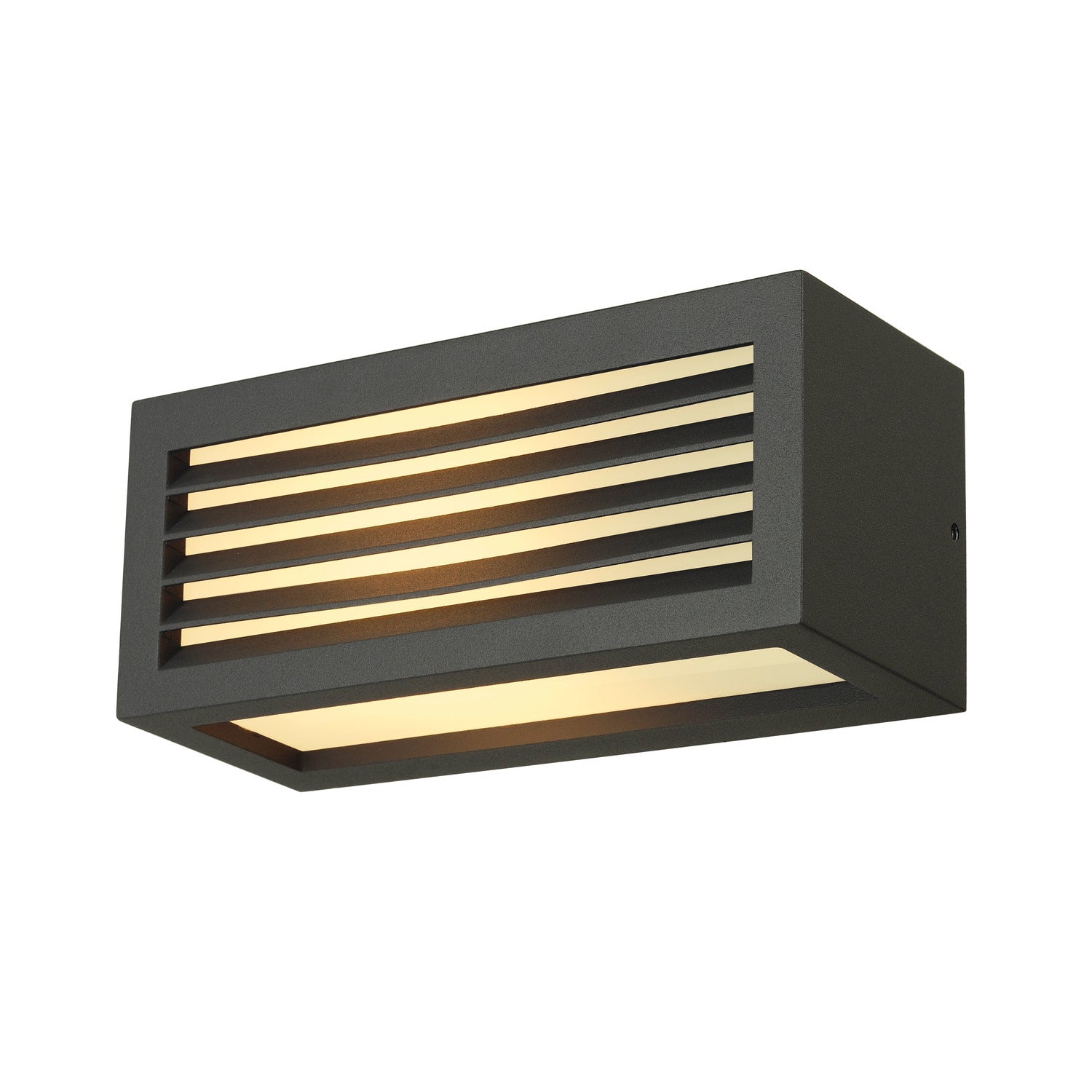 BOX-L, luminária de parede para exteriores, TC-(D,H,T,Q)SE, IP44, angular, antracite, máx. 18 W