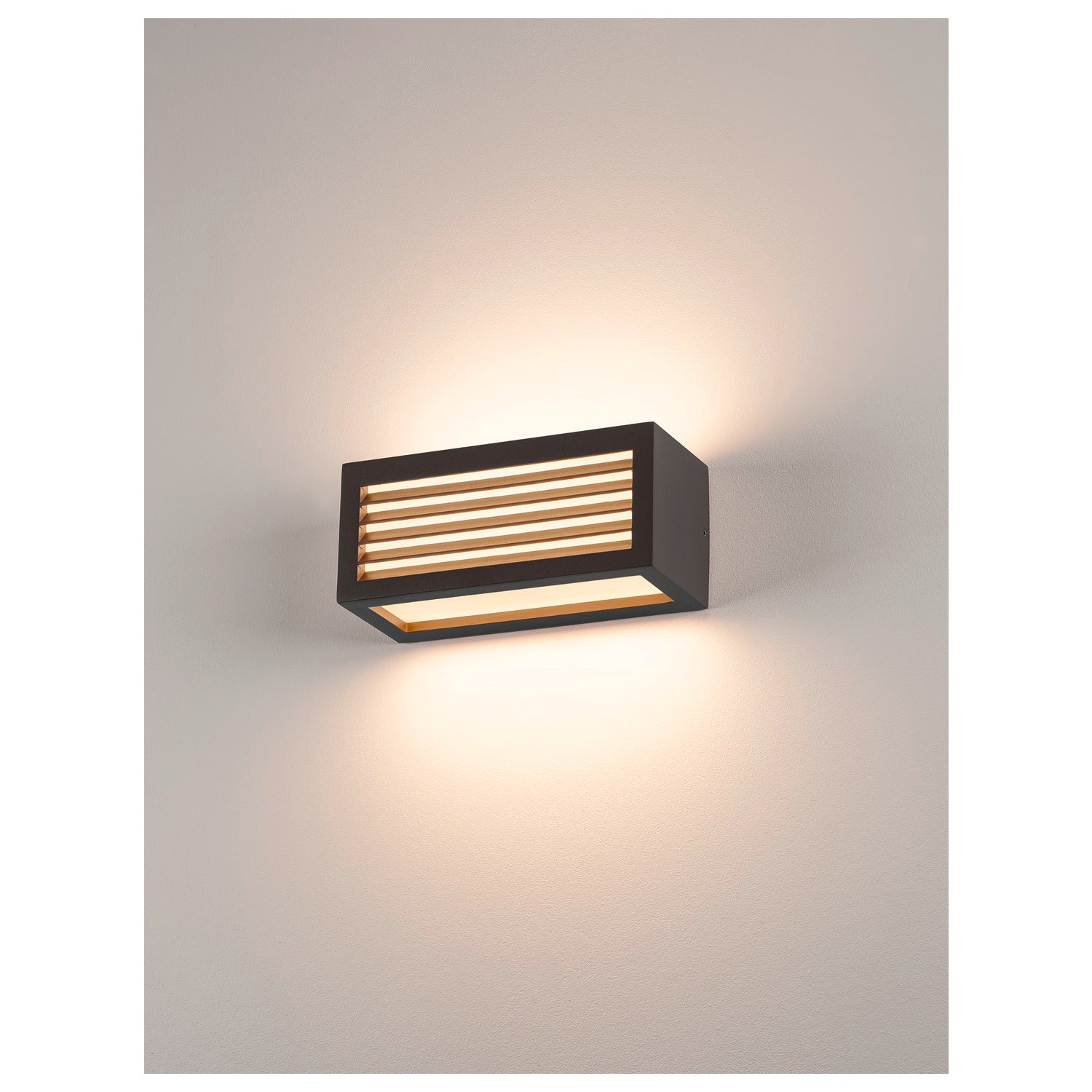 BOX-L, luminária de parede para exteriores, TC-(D,H,T,Q)SE, IP44, angular, antracite, máx. 18 W