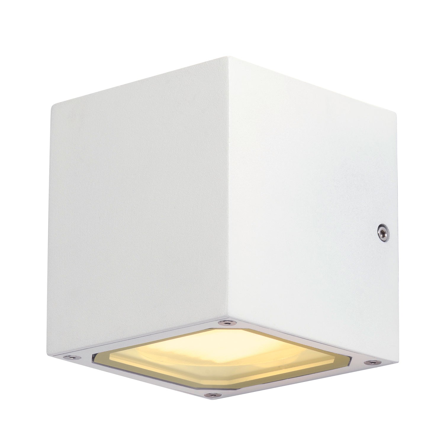 SITRA CUBE, luminária de parede para exteriores, TCR-TSE, IP44, branco, máx. 18 W