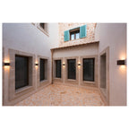 SITRA CUBE, luminária de parede para exteriores, TCR-TSE, IP44, ferrugem, máx. 18 W