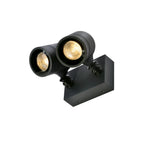 MYRA WALL, luminária de parede e de teto para exteriores, duas lâmpadas, QPAR51, IP55, antracite, max. 100 W
