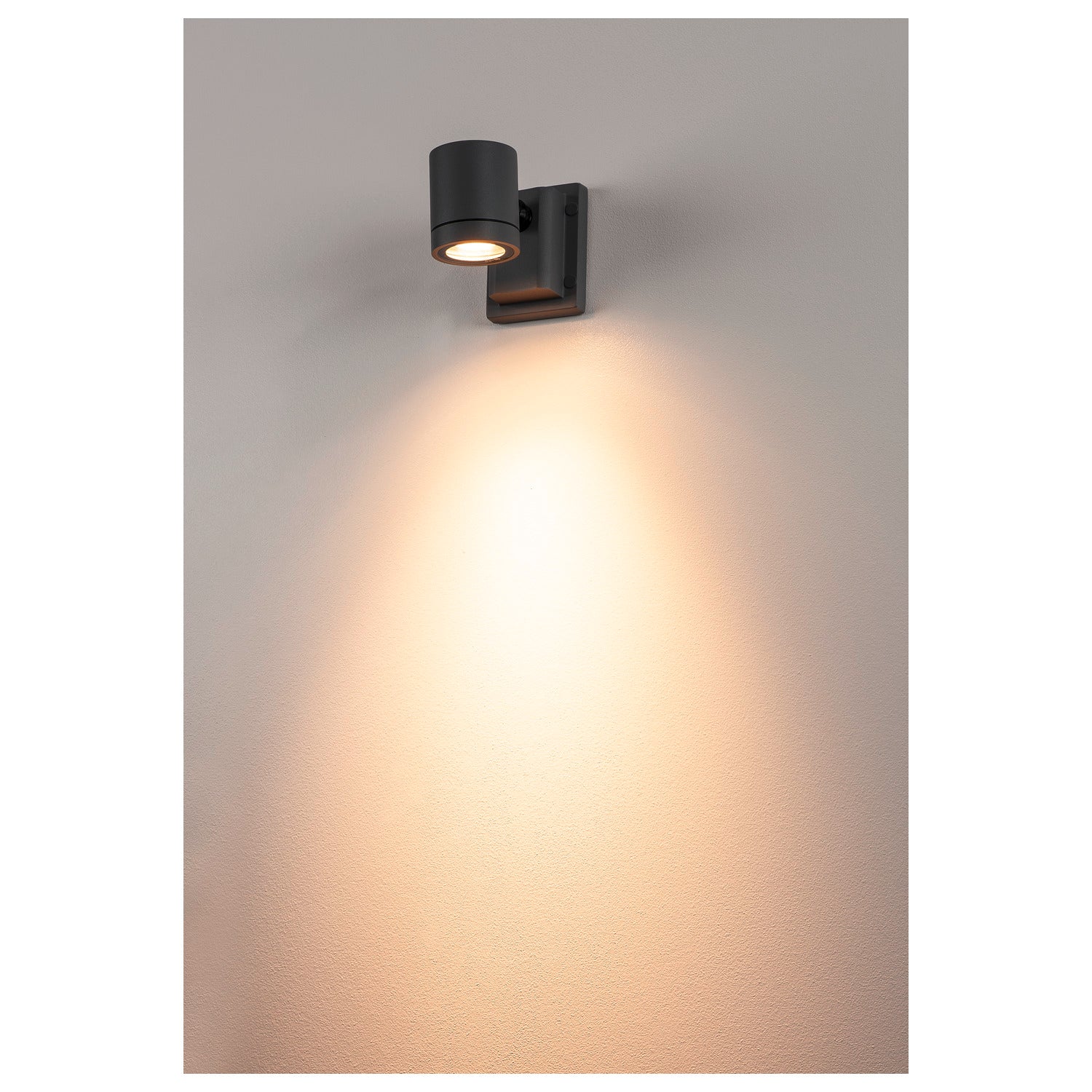 MYRA WALL, luminária de parede e de teto para exteriores, uma lâmpada, QPAR51, IP55, antracite, máx. 50 W