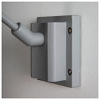 MYRA DISPLAY, luminária de parede para exteriores, QPAR51, IP55, cinzento prateado, encurvado, máx. 50 W