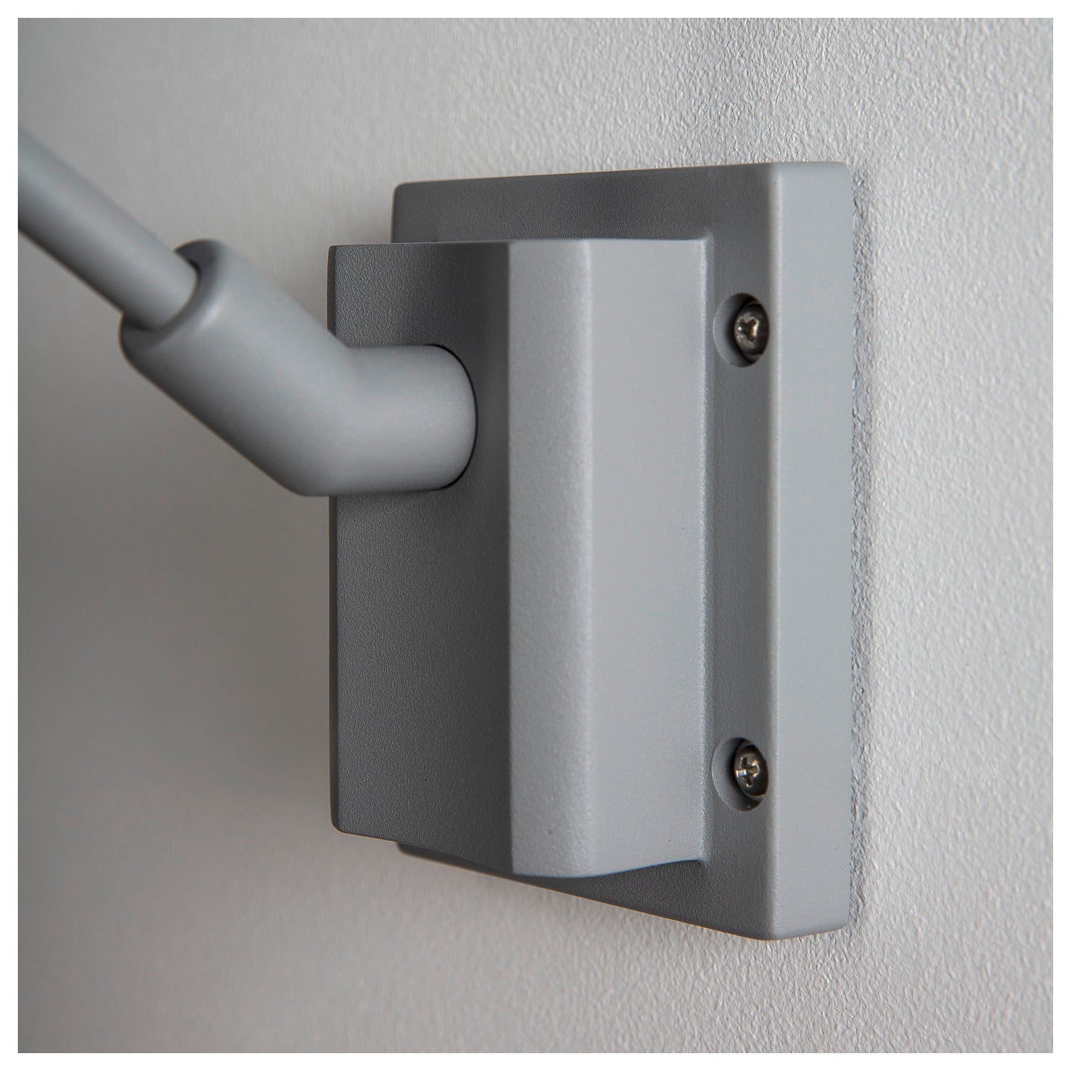 MYRA DISPLAY, luminária de parede para exteriores, QPAR51, IP55, cinzento prateado, encurvado, máx. 50 W