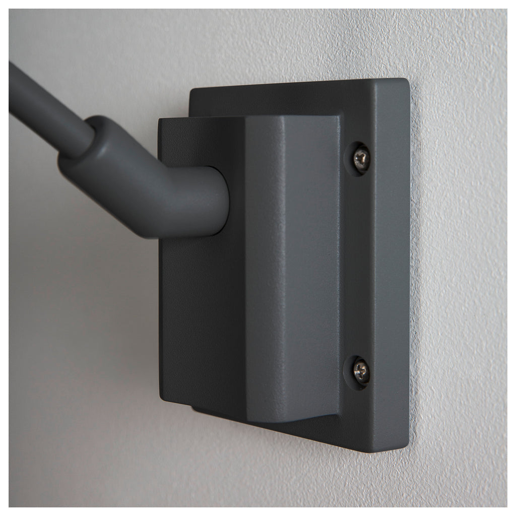 MYRA DISPLAY, luminária de parede para exteriores, QPAR51, IP55, antracite, encurvado, máx. 50 W