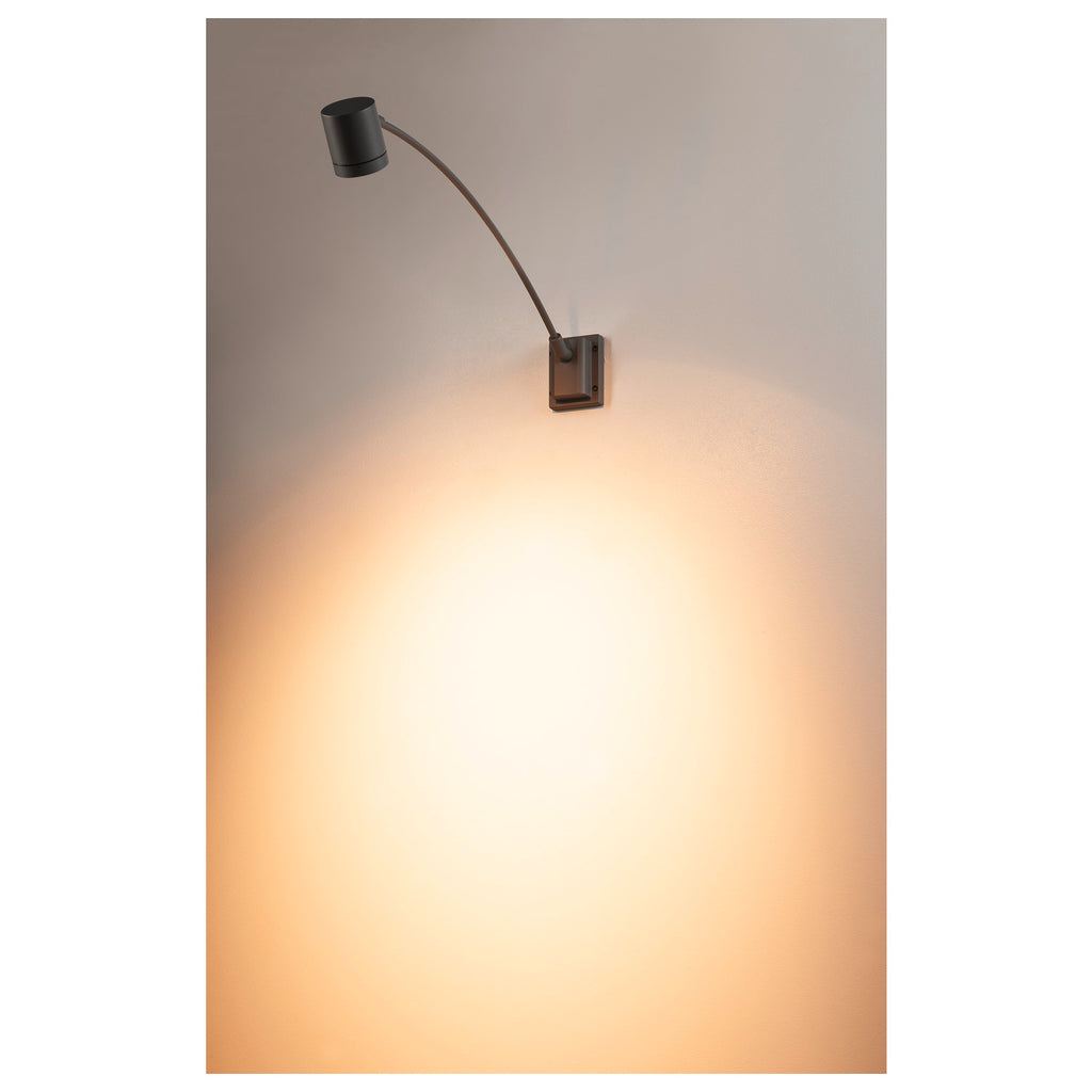 MYRA DISPLAY, luminária de parede para exteriores, QPAR51, IP55, antracite, encurvado, máx. 50 W
