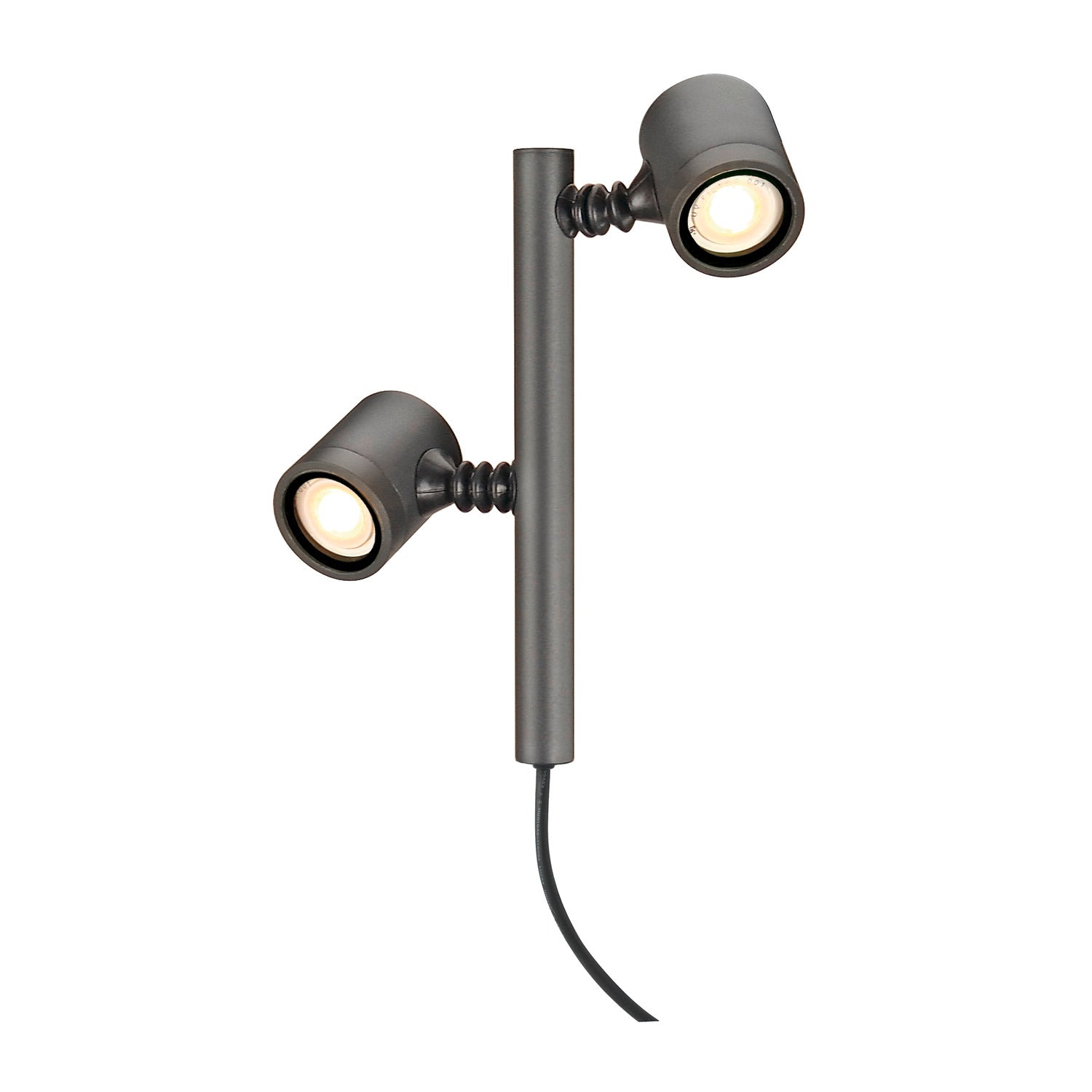MYRA 2, luminária de estaca para exteriores, duas lâmpadas, LED GU10 51 mm, IP44, antracite, 18 W