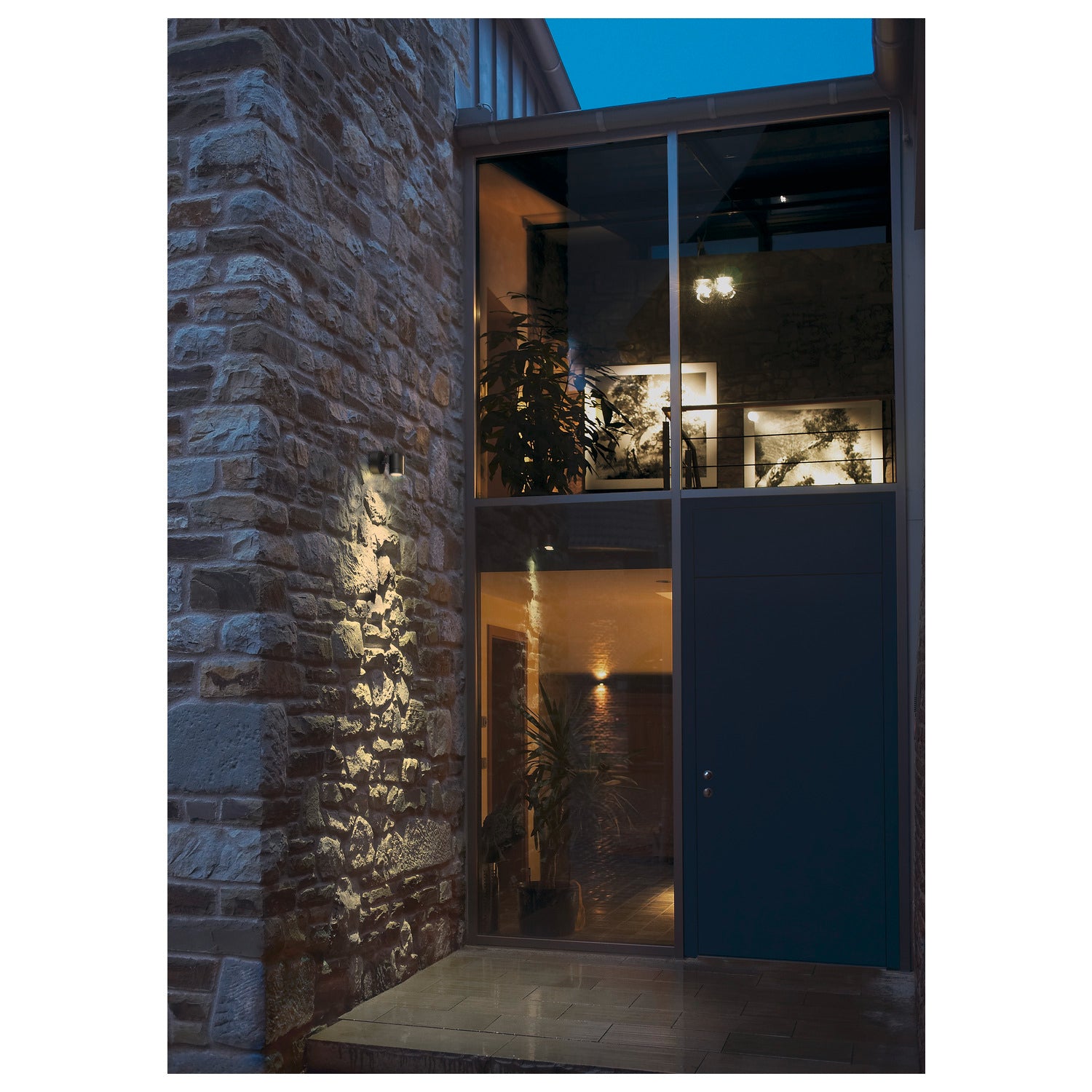 HELIA, luminária de parede para exteriores, uma lâmpada, LED, 3000 K, IP55, antracite, articulável, 8 W