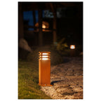 RUSTY SQUARE 40, luminária de apoio para exteriores, LED, 3000 K, angular, aço enferrujado, C/L/A 12/12/40