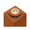 RUSTY SQUARE 40, luminária de apoio para exteriores, LED, 3000 K, angular, aço enferrujado, C/L/A 12/12/40
