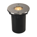 DASAR® 920, HV, luminária de embutir no chão LED para exteriores, LED, 3000 K, IP67, redonda, anteparo em aço inox escovado, 230V, 5,6 W