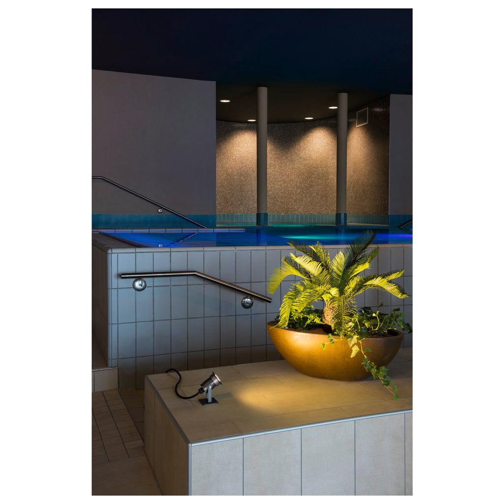 PROJETOR DASAR, projetor para exteriores, LED, 3000 K, IP67, aço inox 316, 230V, 6 W