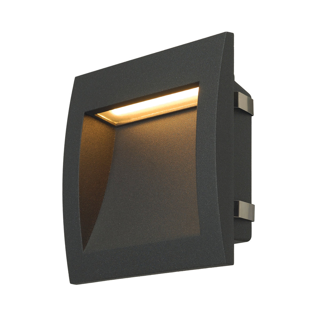 DOWNUNDER OUT LED L, luminária de embutir na parede para exteriores, LED, 3000 K, antracite