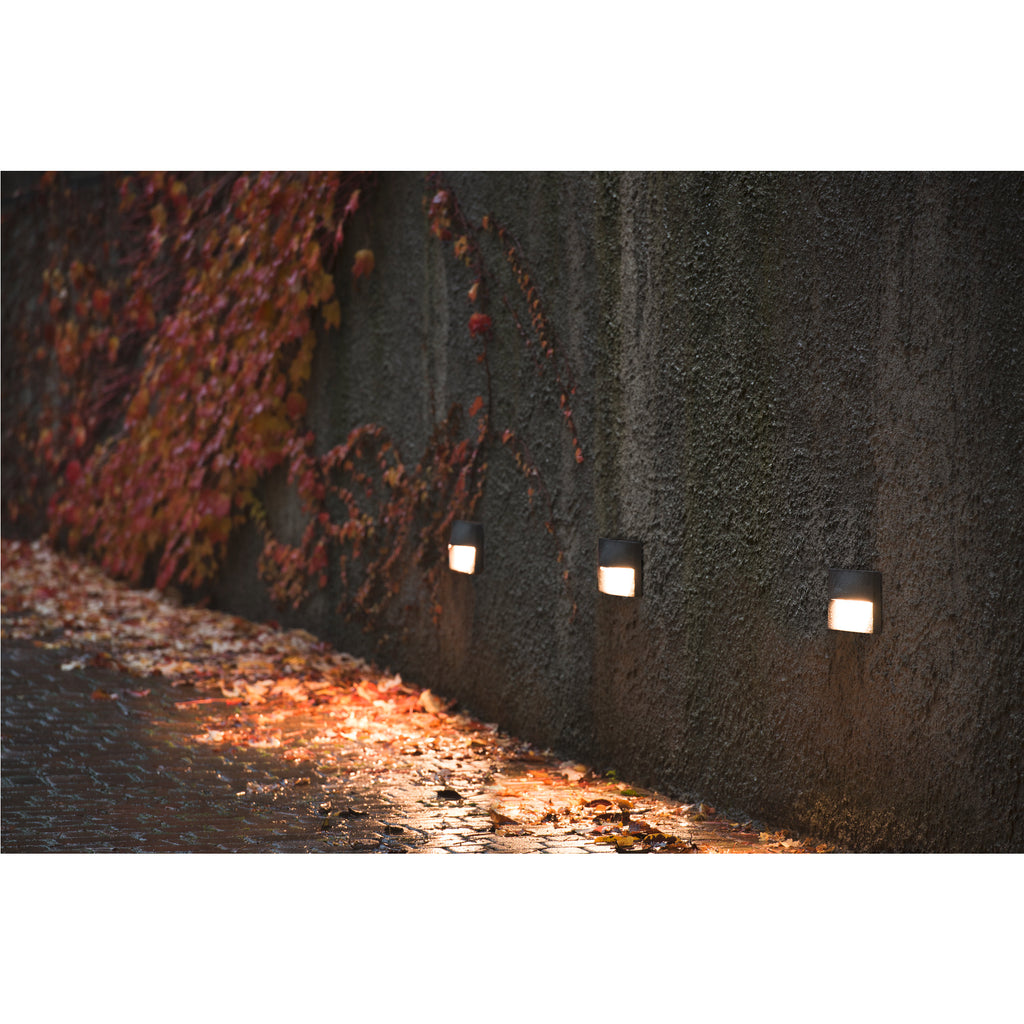 ADI, luminária de embutir na parede para exteriores, LED, 3000 K, IP55, antracite, 15,4 W