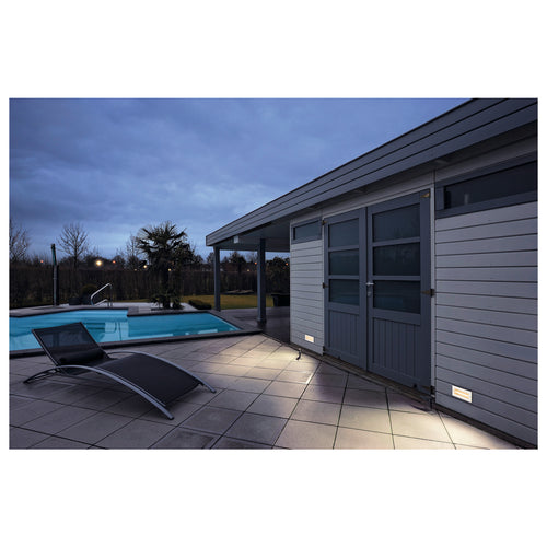 BRIC K, luminária de embutir na parede para exteriores, LED, 3000 K, aço inox, IP65, 230V, 950 lm, 10 W