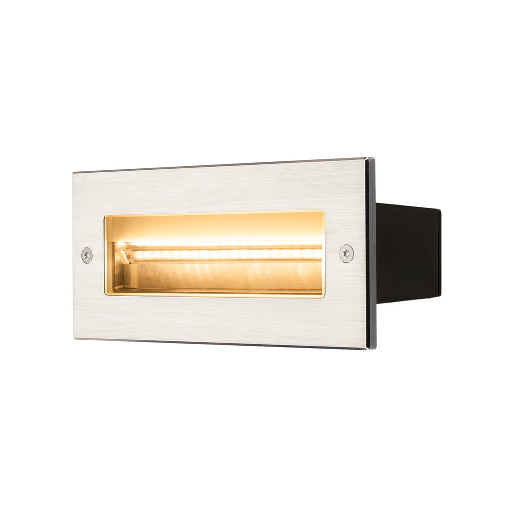 BRICK, luminária de embutir na parede para exteriores, LED, 3000 K, aço inox, 230V, IP67, 950 lm, 10 W