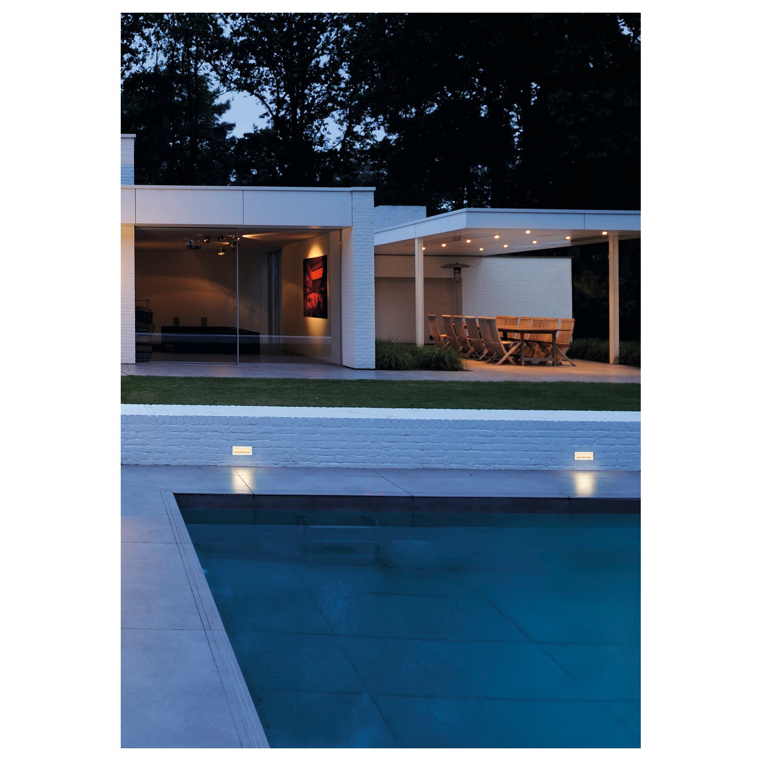 BRICK, luminária de embutir na parede para exteriores, LED, 3000 K, aço inox, 230V, IP67, 950 lm, 10 W